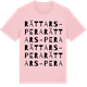 Pink Cotton t-shirt med Rättars-Pera ordlek t-shirt