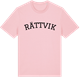 Pink Cotton t-shirt med Rättvik böjd t-shirt