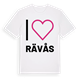 White t-shirt med Jag älskar Rävås t-shirt stort tryck