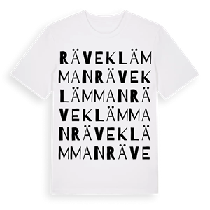 Räveklämman ordlek t-shirt – ekologisk bomull t-shirt från Pinshirt