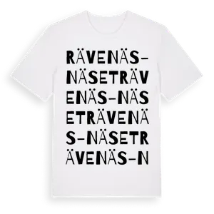 Rävenäs-Näset ordlek t-shirt – ekologisk bomull t-shirt från Pinshirt