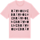 Pink Cotton t-shirt med Rävholmen ordlek t-shirt