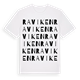 White t-shirt med Raviken ordlek t-shirt