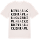 Vintage White t-shirt med Rävlabacken ordlek t-shirt