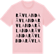 Pink Cotton t-shirt med Rävlanda ordlek t-shirt