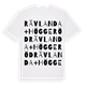 White t-shirt med Rävlanda + Höggeröd ordlek t-shirt
