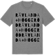 Mid Heather Gray t-shirt med Rävlanda + Höggeröd ordlek t-shirt