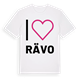 White t-shirt med Jag älskar Rävo t-shirt stort tryck