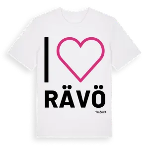 Jag älskar Rävö t-shirt stort tryck – ekologisk bomull t-shirt från Pinshirt