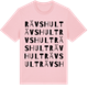 Pink Cotton t-shirt med Rävshult ordlek t-shirt