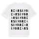 White t-shirt med Rearsbyn ordlek t-shirt