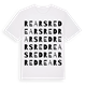 White t-shirt med Rearsred ordlek t-shirt