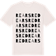 Vintage White t-shirt med Rearsred ordlek t-shirt