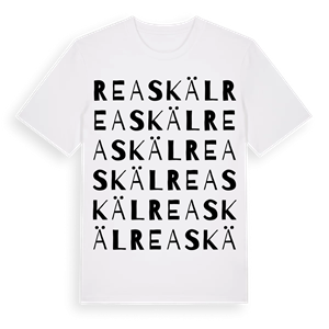 Reaskäl ordlek t-shirt – ekologisk bomull t-shirt från Pinshirt
