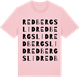 Pink Cotton t-shirt med Redbergslid ordlek t-shirt