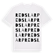 White t-shirt med Redslarp ordlek t-shirt