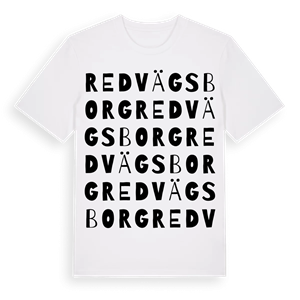 Redvägsborg ordlek t-shirt – ekologisk bomull t-shirt från Pinshirt