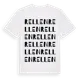 White t-shirt med Rellen ordlek t-shirt