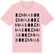 Pink Cotton t-shirt med Remmabo ordlek t-shirt