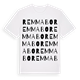 White t-shirt med Remmabo ordlek t-shirt