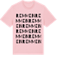 Pink Cotton t-shirt med Remmen ordlek t-shirt