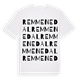 White t-shirt med Remmenedal ordlek t-shirt
