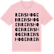 Pink Cotton t-shirt med Renshogen ordlek t-shirt