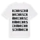 White t-shirt med Reorseröd ordlek t-shirt