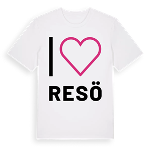 Jag älskar Resö t-shirt stort tryck – ekologisk bomull t-shirt från Pinshirt