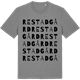 Mid Heather Gray t-shirt med Restad Gård ordlek t-shirt