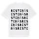 White t-shirt med Restenäs ordlek t-shirt