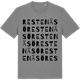 Mid Heather Gray t-shirt med Restenäs ö ordlek t-shirt