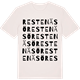Vintage White t-shirt med Restenäs ö ordlek t-shirt