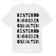 White t-shirt med Resteröd Rannebergsbukten ordlek t-shirt
