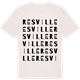 Vintage White t-shirt med Resville ordlek t-shirt