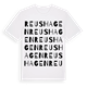 White t-shirt med Reushagen ordlek t-shirt