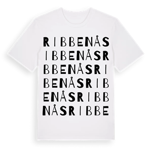 Ribbenås ordlek t-shirt – ekologisk bomull t-shirt från Pinshirt