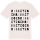 Vintage White t-shirt med Ribbetegen ordlek t-shirt