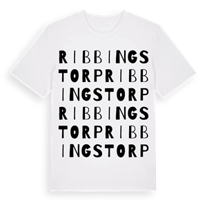 Ribbingstorp ordlek t-shirt – ekologisk bomull t-shirt från Pinshirt