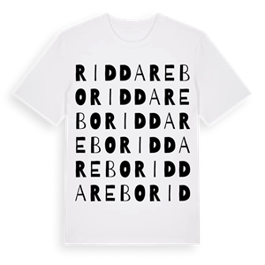 Riddarebo ordlek t-shirt – ekologisk bomull t-shirt från Pinshirt