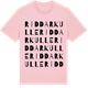 Pink Cotton t-shirt med Riddarkulle ordlek t-shirt