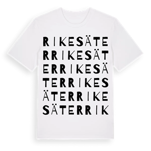 Rikesäter ordlek t-shirt – ekologisk bomull t-shirt från Pinshirt