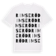 White t-shirt med Rimseröd ordlek t-shirt