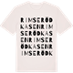 Vintage White t-shirt med Rimserödkasen ordlek t-shirt