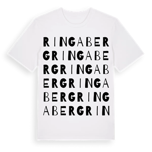 Ringaberg ordlek t-shirt – ekologisk bomull t-shirt från Pinshirt
