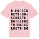 Pink Cotton t-shirt med Ringaberget ordlek t-shirt