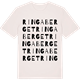 Vintage White t-shirt med Ringaberget ordlek t-shirt