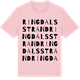 Pink Cotton t-shirt med Ringdalsstrand ordlek t-shirt