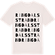 Vintage White t-shirt med Ringdalsstrand ordlek t-shirt