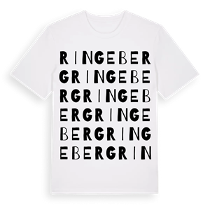 Ringeberg ordlek t-shirt – ekologisk bomull t-shirt från Pinshirt